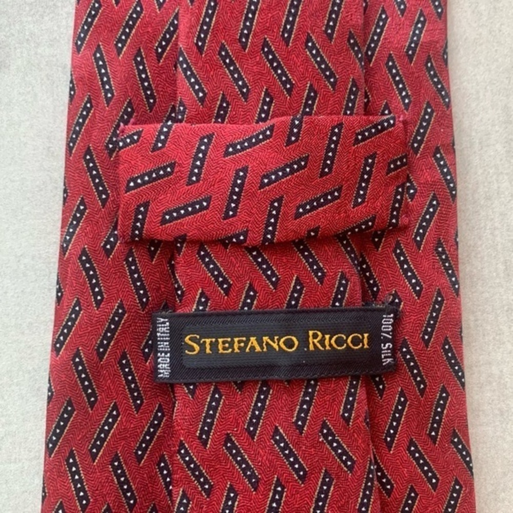 Stefano Ricci Hand Printed Silk Luxury Tie